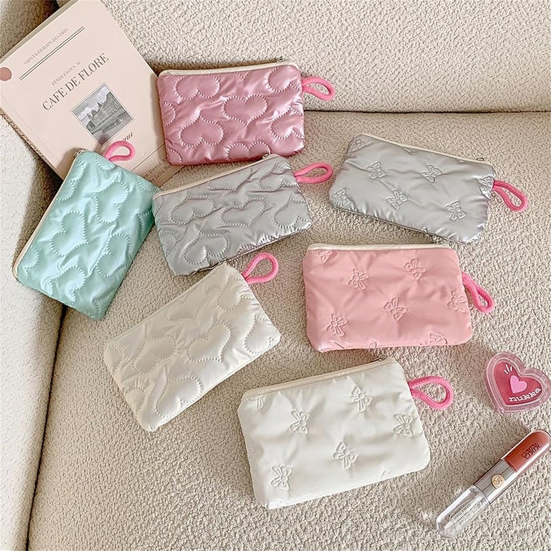 Elegant Cosmetic Bag Bowkot Accent Travel Toiletry Organizer Sturdy Portable Storage Pouch Style 1 - Image 5